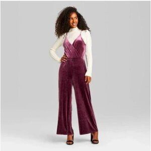 Velvet Jumpsuit From Wild Fable, purple, M